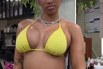 Cardi B Hot Striptease in Tiny Bikini Big Ass Twerking