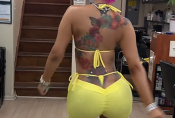 Cardi B Hot Striptease in Tiny Bikini Big Ass Twerking