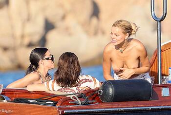 Brooks Nader Topless And Pussy Upskirt Yacht Photos