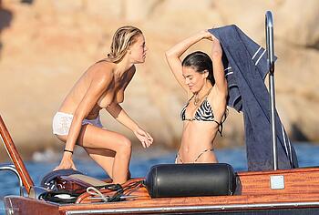 Brooks Nader Topless And Pussy Upskirt Yacht Photos