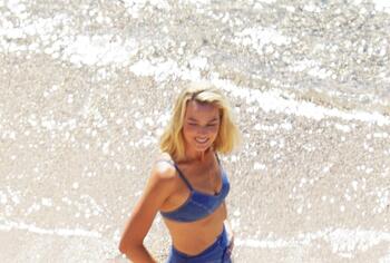 Margot Robbie Caught In Bikini Behind Scenes