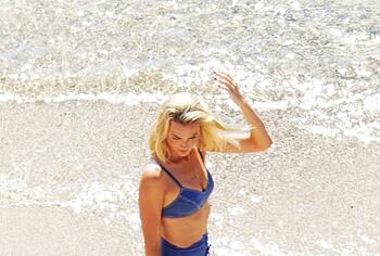 Margot Robbie Caught In Bikini Behind Scenes