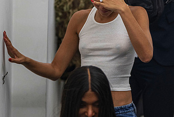 Zendaya Colemans Perky Tits in See Through Outfit Sexy Photos